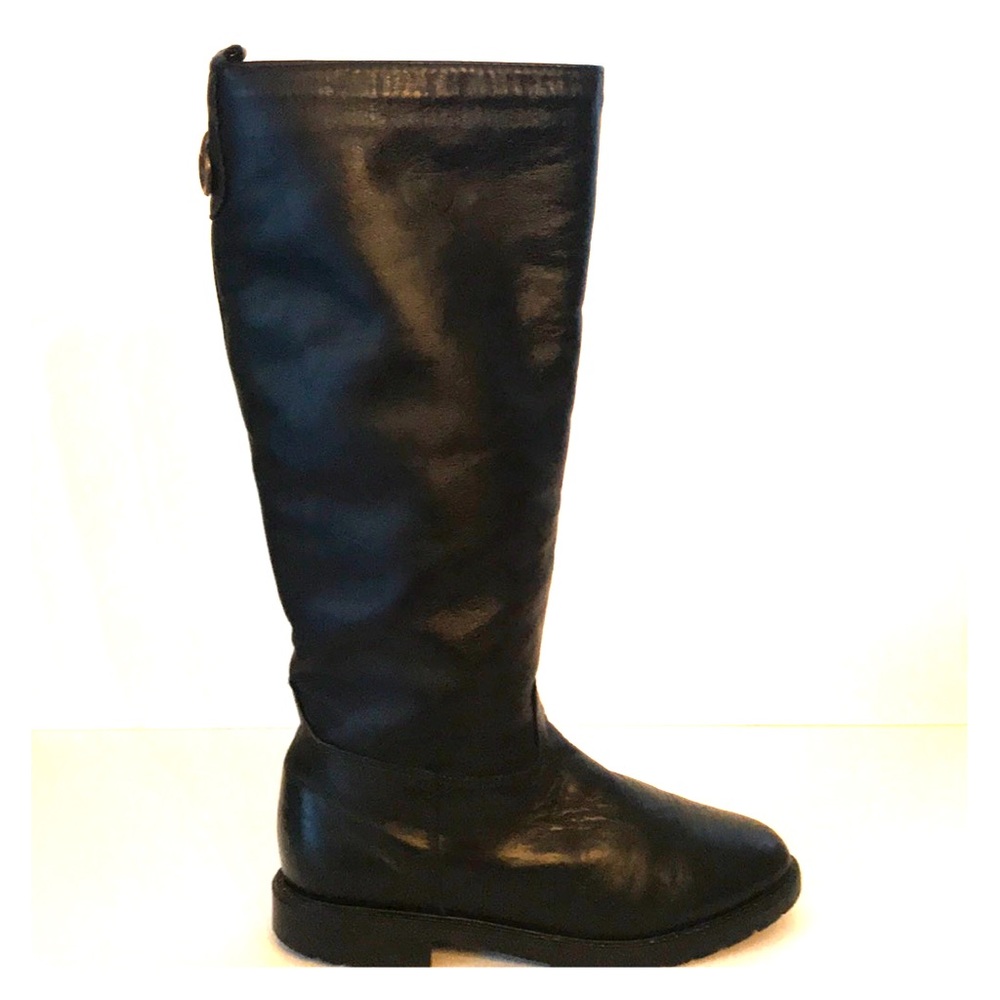 Regence Comfort Knee High Black Leather Boots-SOLD